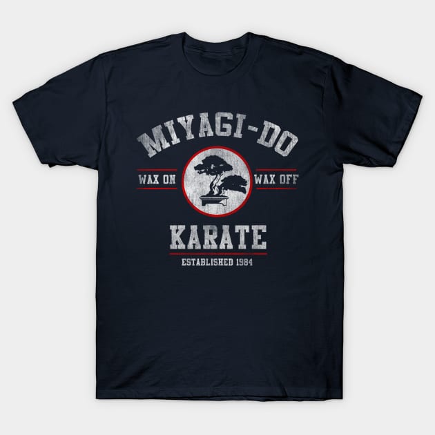 Miyagi Do Karate Kid Wax On Wax Off T-Shirt by Rebus28